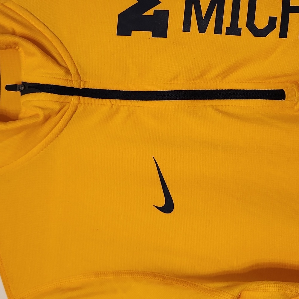 Nike Michigan Yellow Quarter-Zip Pullover - Picture 3 of 9